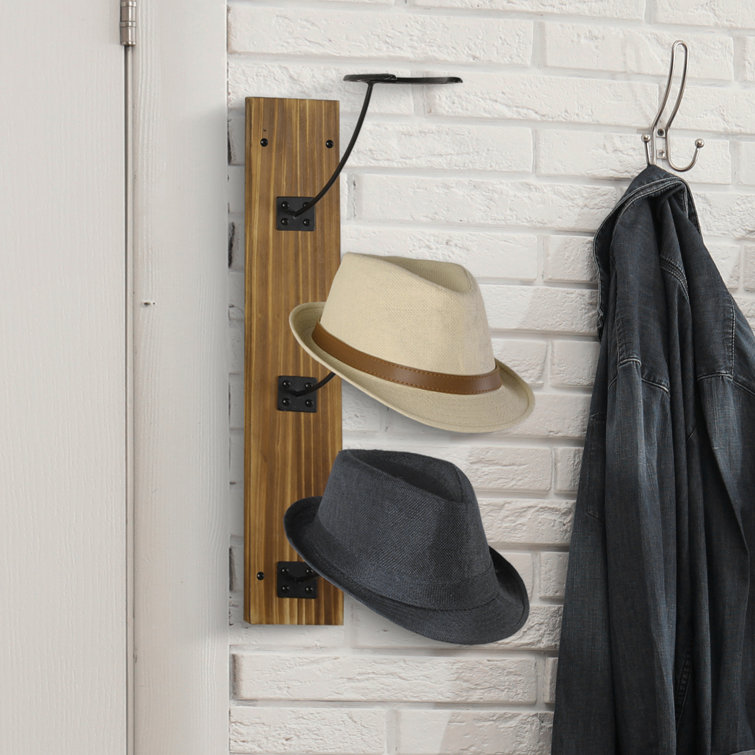 Hat hooks for clearance wall